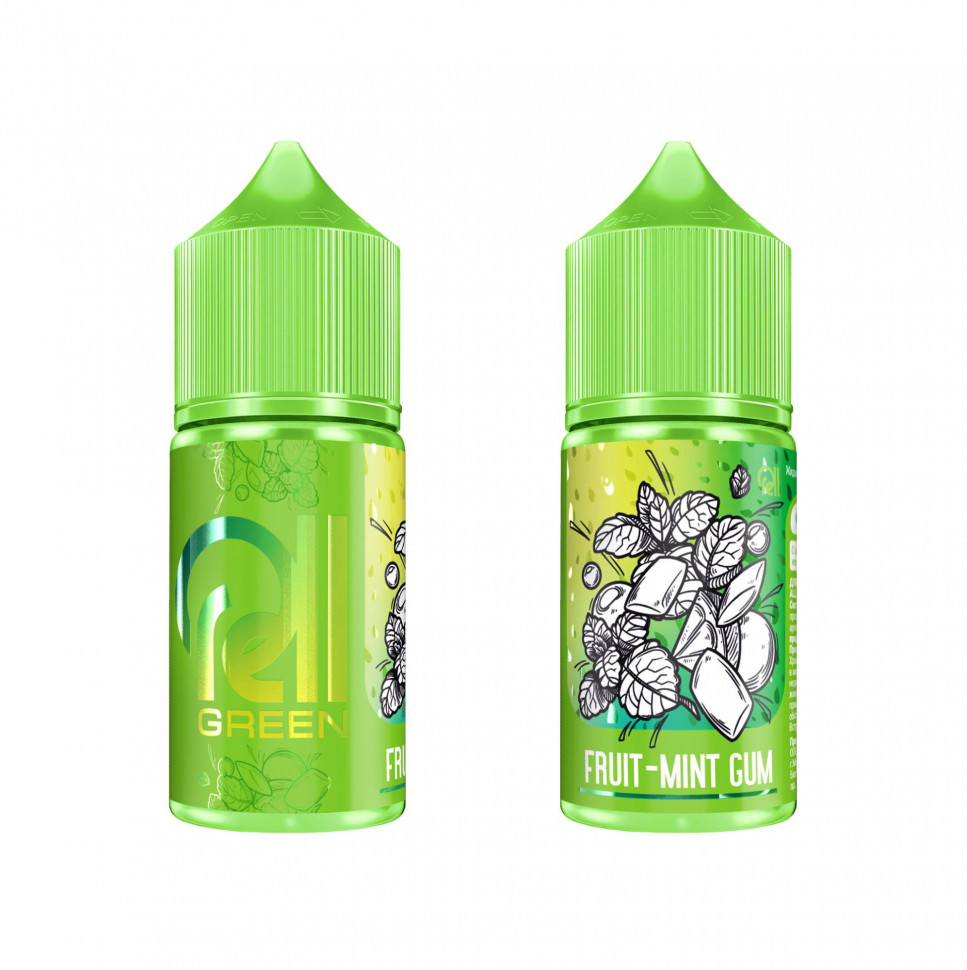 Жидкость Rell Green 30 мл 20мг Fruit Mint Gum - Жвачка фрукты мята