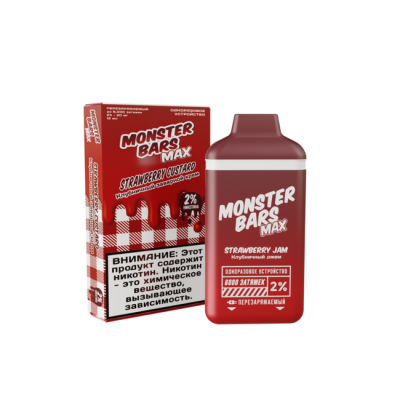 Monster Bars 6000 тяг Strawberry Jam - Тост клубника джем