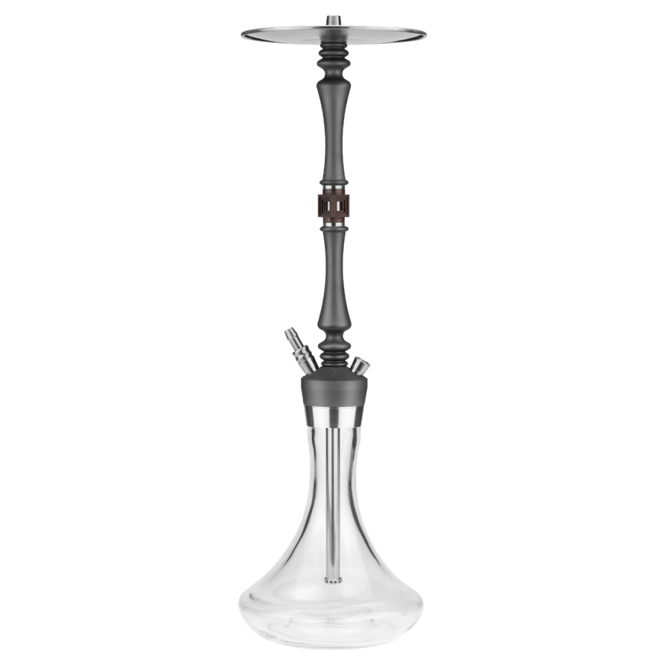 Кальян HOOB - Mars Pro Space Grey x SS (Шахта, колба, шланг, мундштук, уплотнитель)