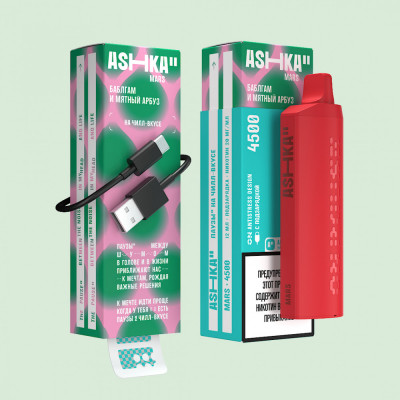 ASHKA MARS(4500) - Жвачка Мята Арбуз