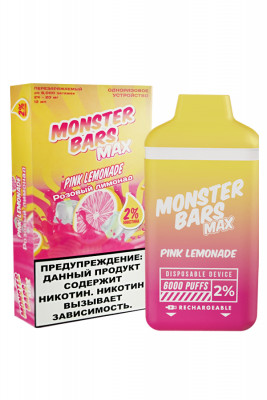 Monster Bars 6000 тяг Pink Lemonade - Розовый лимонад