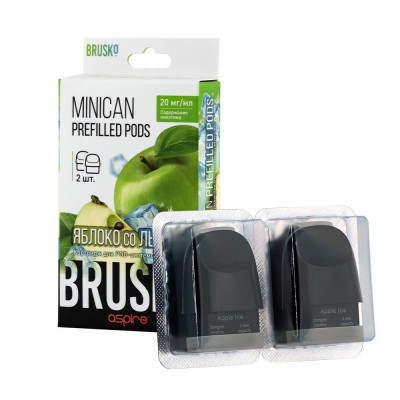 Предзаправленный картридж для Brusko Minican/Minican2/Minican Plus Prefilled (Яблоко со льдом)