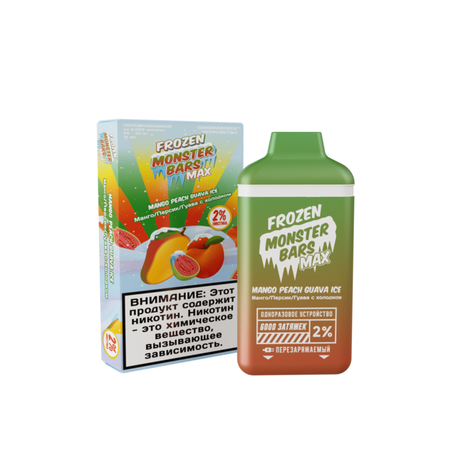 Monster Bars 6000 тяг Mango Peach Guava Ice - Манго персик гуава холодок