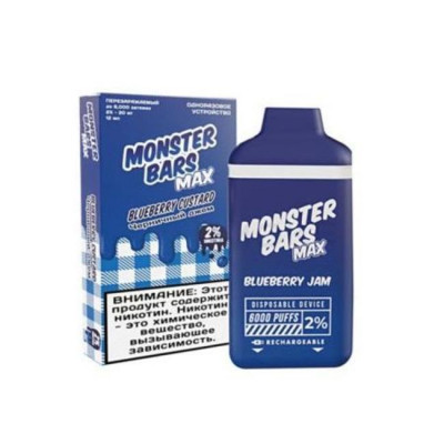 Monster Bars 6000 тяг Blueberry Jam - Тост черника джем