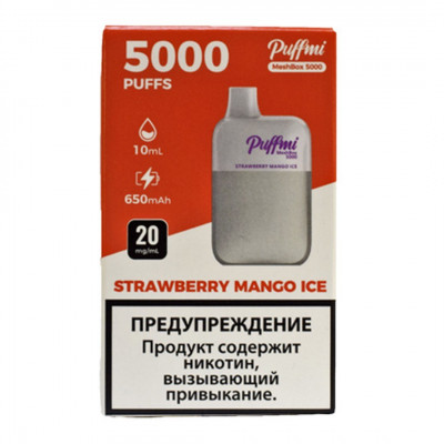 ЭС PUFFMI MeshBox 5000 STRAWBERRY MANGO ICE