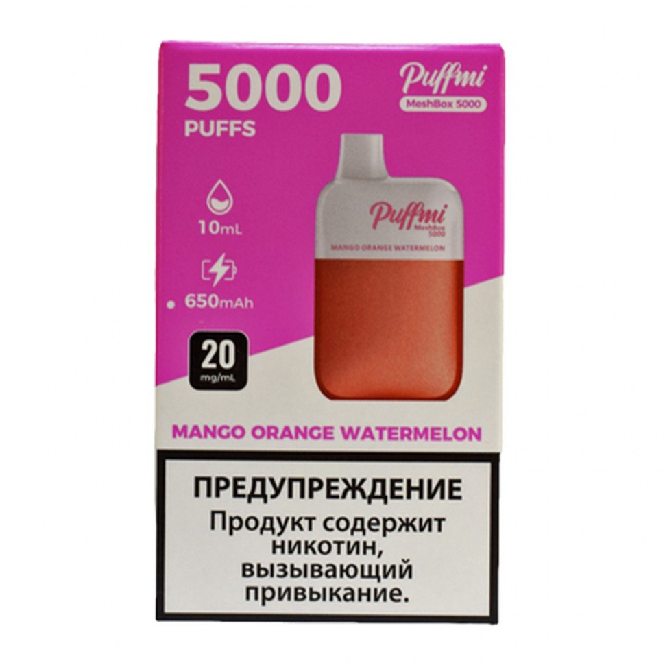 ЭС PUFFMI MeshBox 5000 MANGO ORANGE WATERMELON