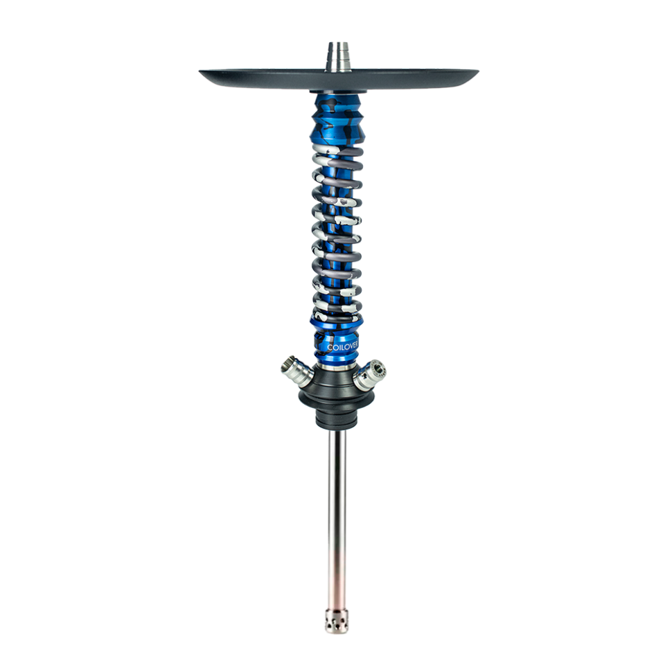 Кальян MAMAY CUSTOMS - Coilovers Mini (Синий сплеш - Серый камуфляж) (Шахта,мундштук)
