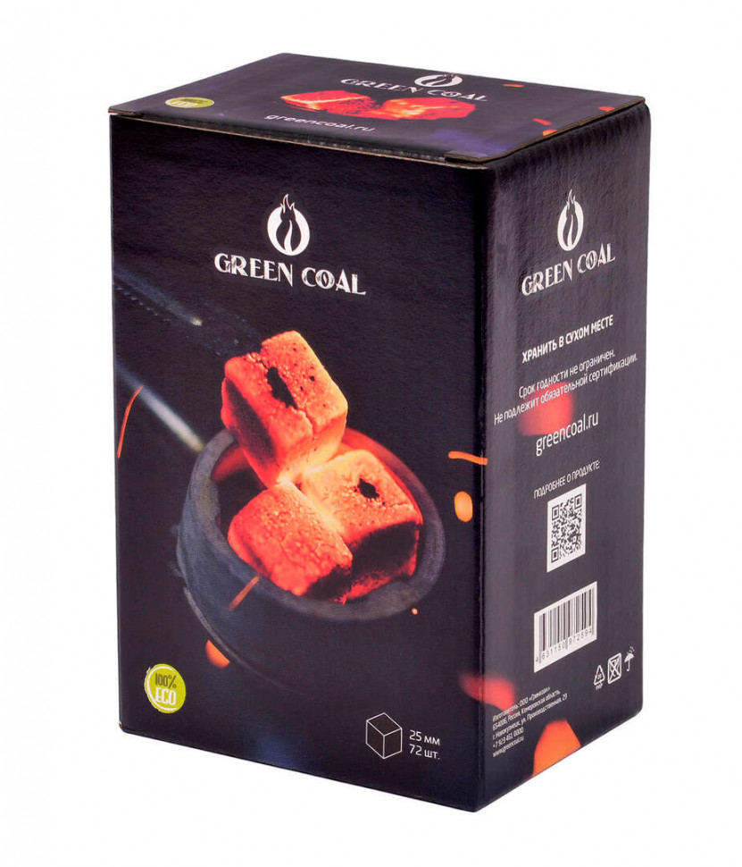 Уголь Greencoal 25 мм 72 куб