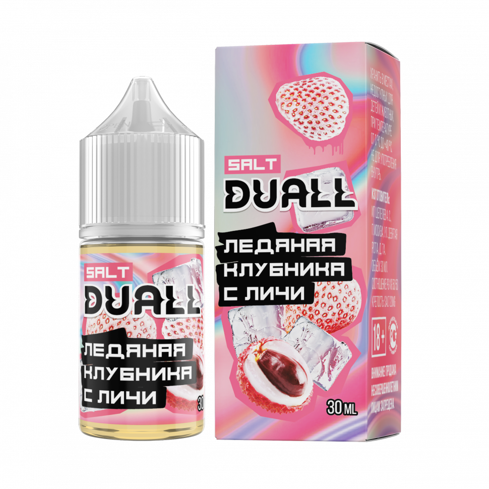 DUALL SALT hard  Ледяная клубника с личи 30ml