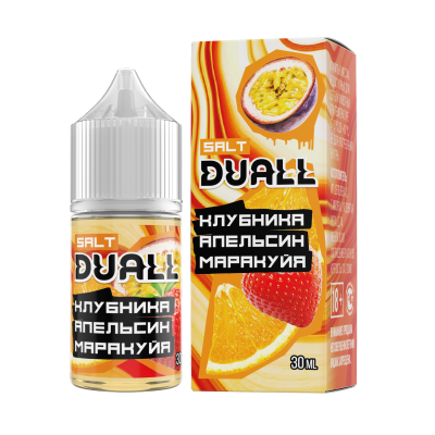 DUALL SALT hard  Клубника, апельсин, маракуйя 30ml