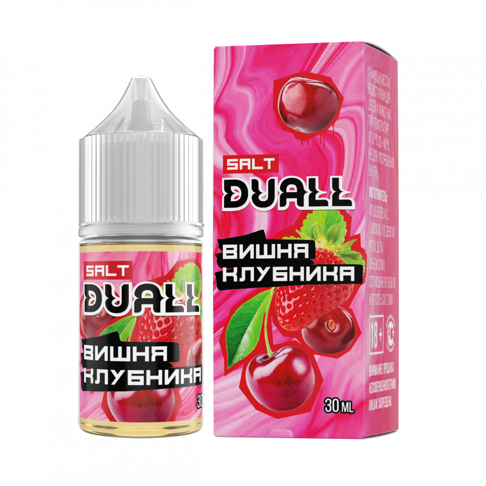 DUALL SALT hard  Вишня, клубника 30ml