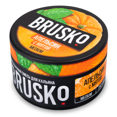 Бестабачная смесь BRUSKO 250гр Medium Апельсин с мятой