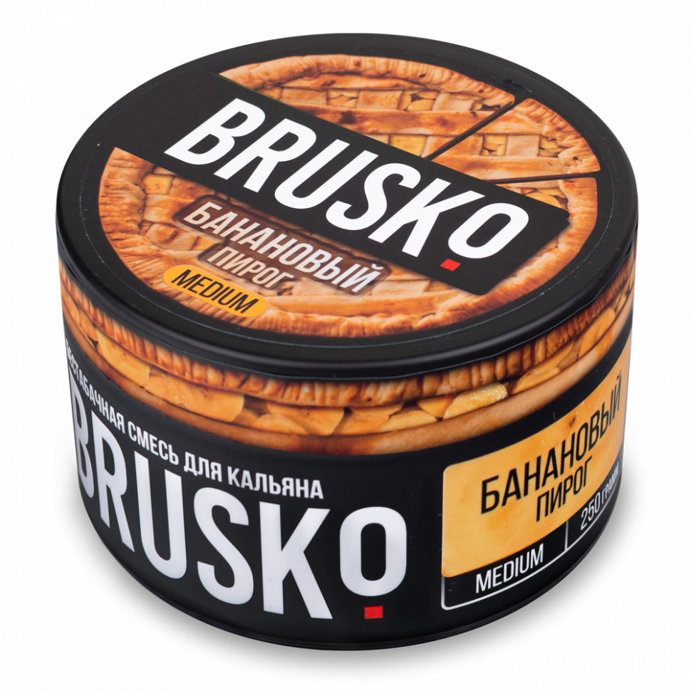 Бестабачная смесь BRUSKO 250гр Medium Банановый пирог
