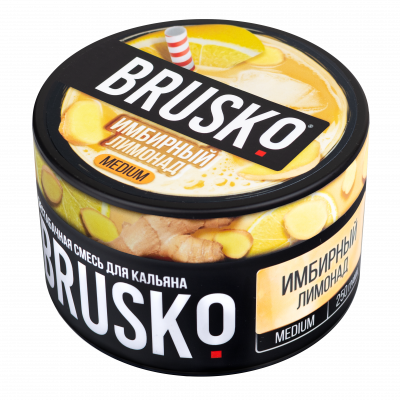 Бестабачная смесь BRUSKO 250гр Medium Имбирный Лимонад