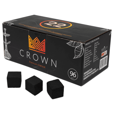 Уголь Crown 22мм 96шт