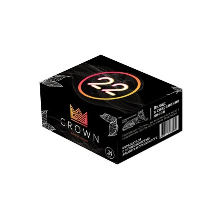 Уголь Crown 22мм 24шт