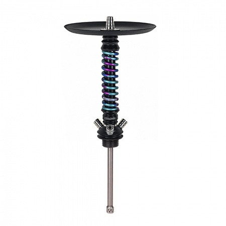 Кальян - Mamay Customs - Coilovers Mini (Черный - Фиолетовый Камуфляж анод.) (Шахта,мундштук)