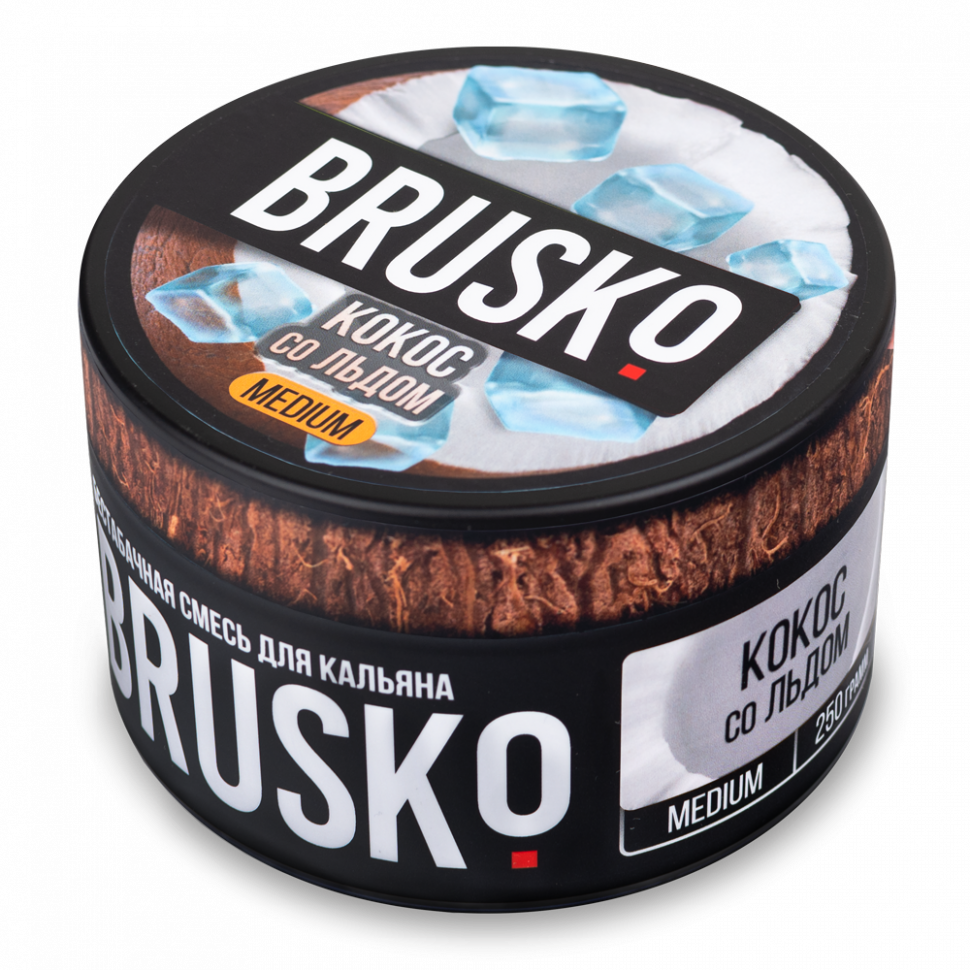 Бестабачная смесь BRUSKO 250гр Medium Кокос со льдом