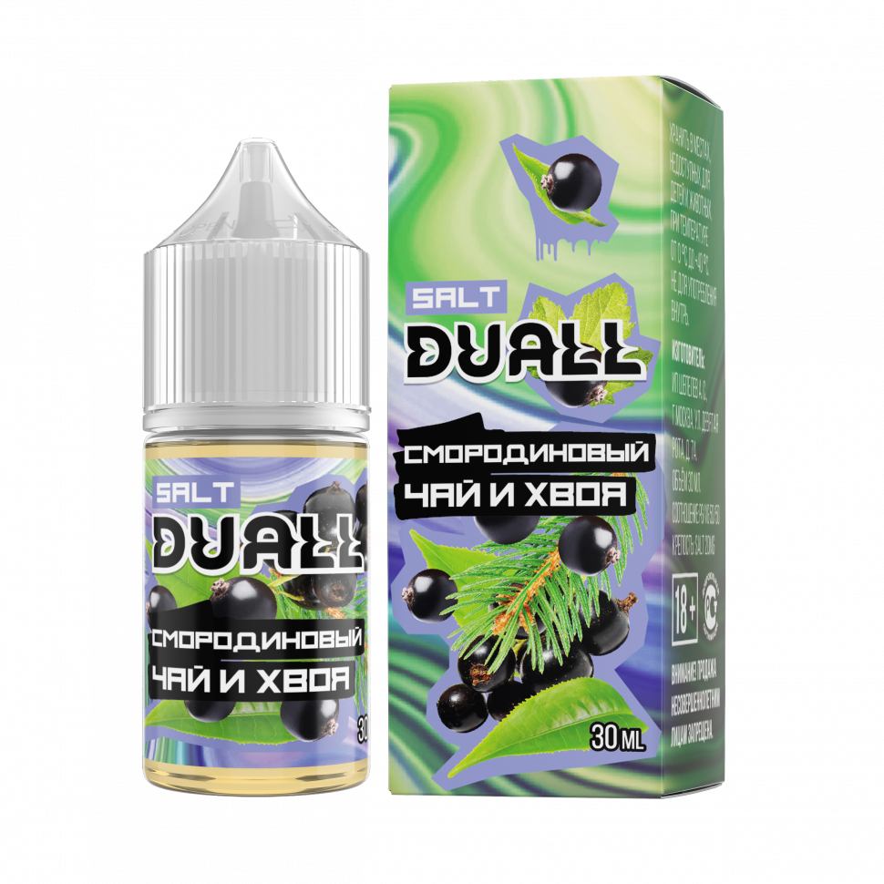 DUALL SALT hard  Смородиновый чай и хвоя 30ml