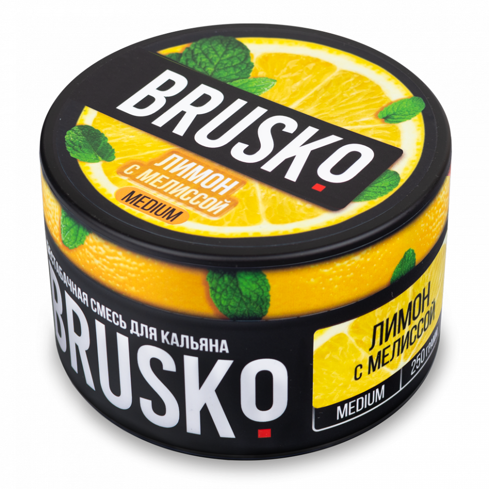 Бестабачная смесь BRUSKO 250гр Medium Лимон с мелиссой