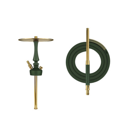 Кальян HOOB - Mars Pro Mini British Green (Без колбы, Фурнитура золото)