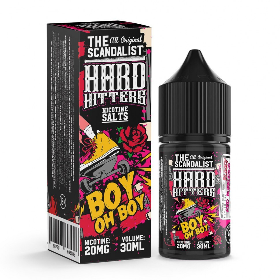Жидкость The Scandalist Hardhitters 30 мл Boy Oh Boy - Жвачка клубника малина