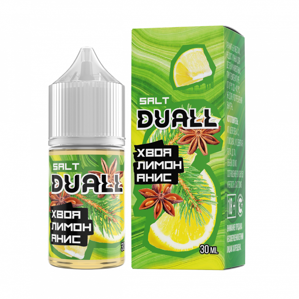 DUALL SALT hard  Хвоя, лимон, анис 30ml