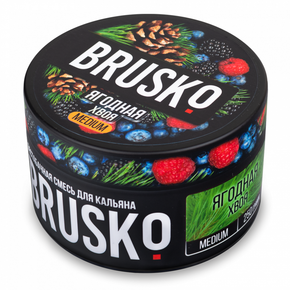 Бестабачная смесь BRUSKO 250гр Medium Ягодная хвоя