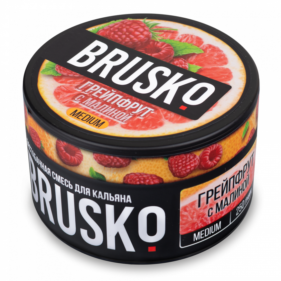 Бестабачная смесь BRUSKO 250гр Medium Грейпфрут с малиной