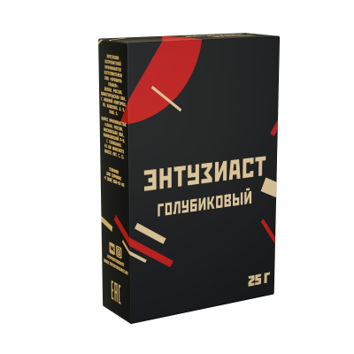 Табак для кальяна "Энтузиаст" с ароматом голубики (ГОЛУБИКОВЫЙ), 25 г