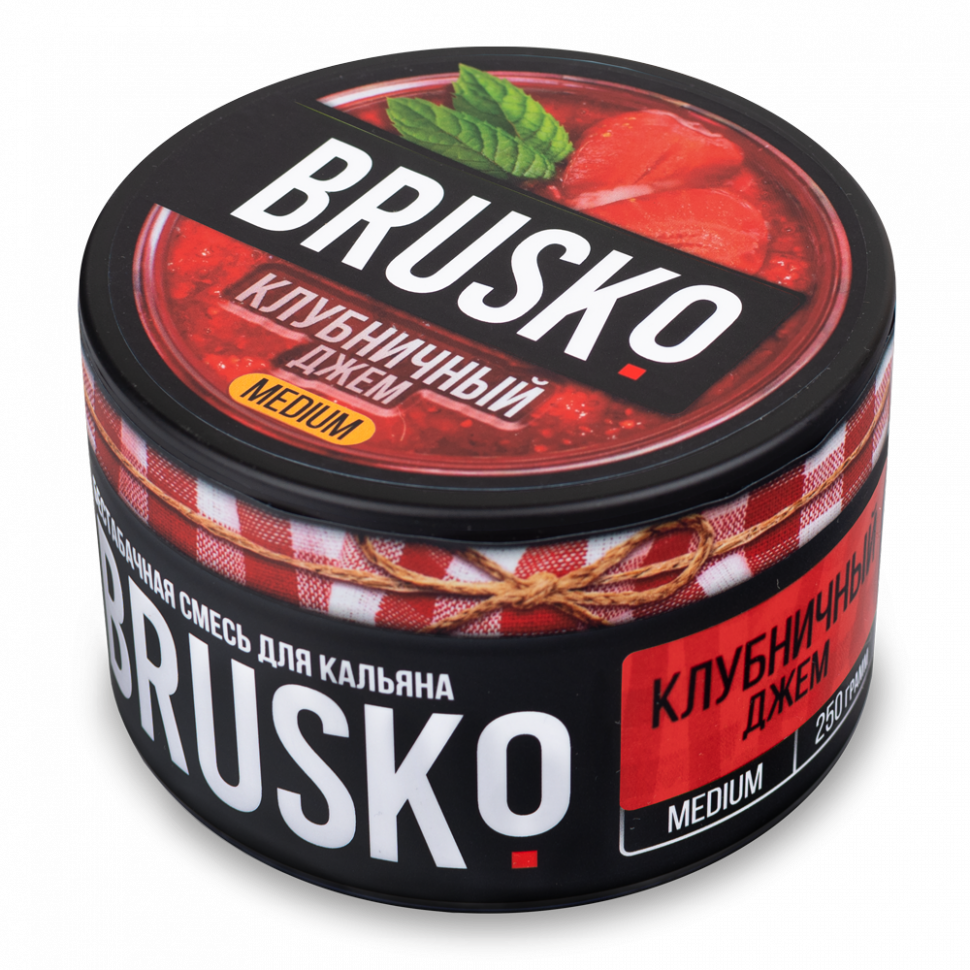 Бестабачная смесь BRUSKO 250гр Medium Клубничный джем