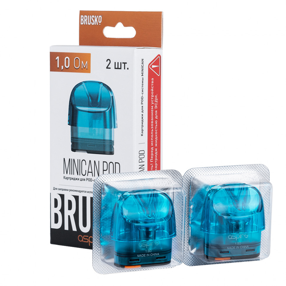 Картридж Color Brusko Minican/Minican2/Minican Plus 1.0 Ом (Синий)