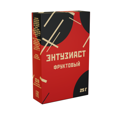 Табак для кальяна "Энтузиаст" с ароматом фруктов (ФРУКТОВЫЙ), 25 г
