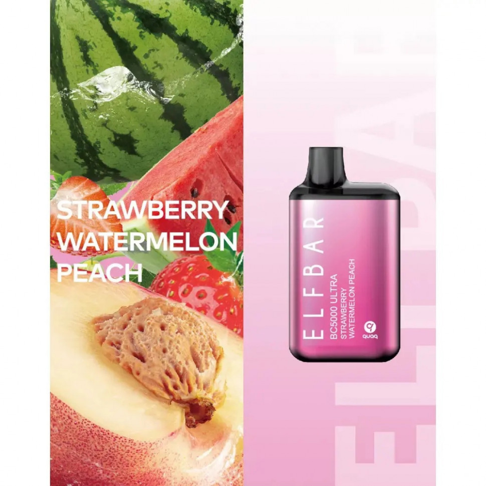 ELF BAR 5000 BC ULTRA Strawberry Watermelon Peach