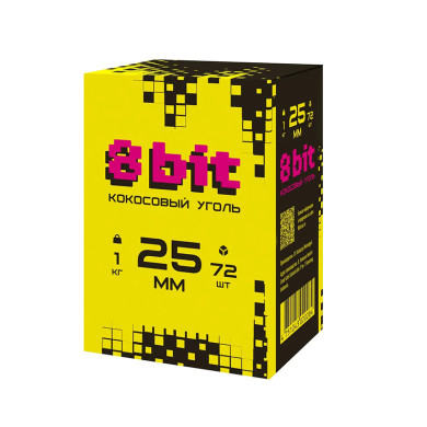 Уголь 8 BIT 25мм 72шт