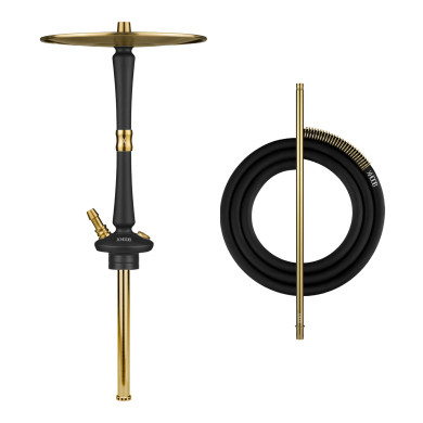 Кальян Hoob Go Black (Без Колбы, фурнитура золото)