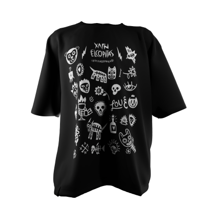 Футболка Элькапитос (белый принт) 2XL