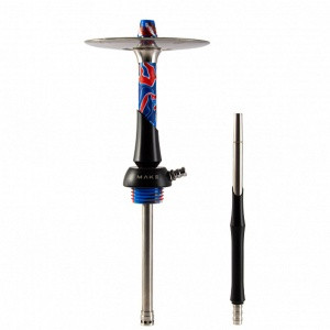 Кальян Make Hookah Acryl - Красно-синий (Шахта, мундштук, шланг, уплотнители)