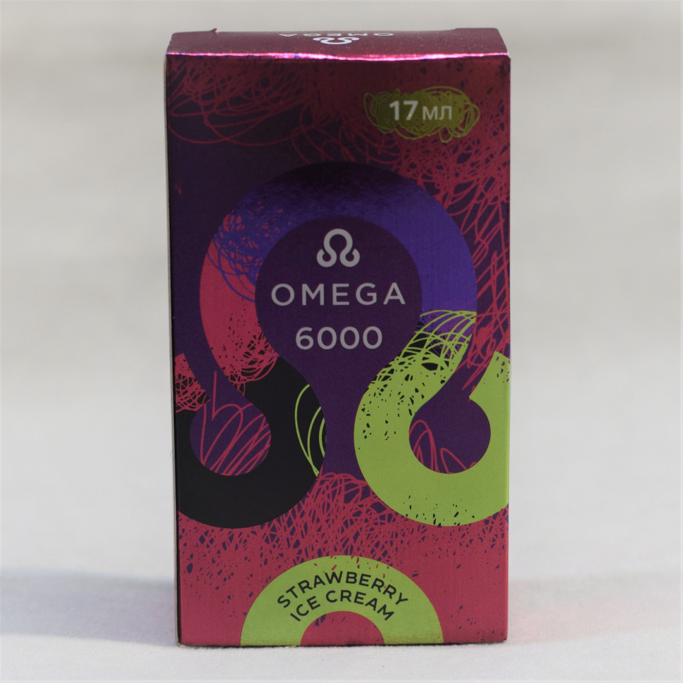 Omega 6000 Затяжек Клубничное мороженое